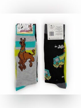 Scooby Doo Crew Socks Mens Womens Mystery Machine 2 Pairs